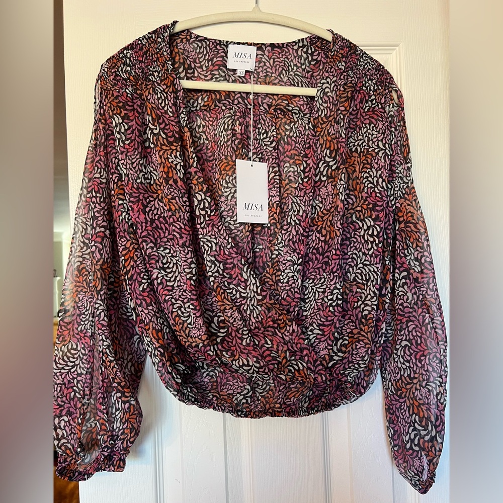 Misa Los Angeles Multicolor Floral Blouse